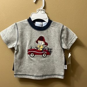 ❗️BRAND NEW❗Baby Boy First Moments Fireman Outfit Matching T-Shirt & Shorts 6-9M